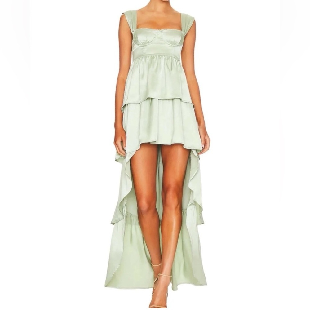 WeWoreWhat Sage High Low Dress